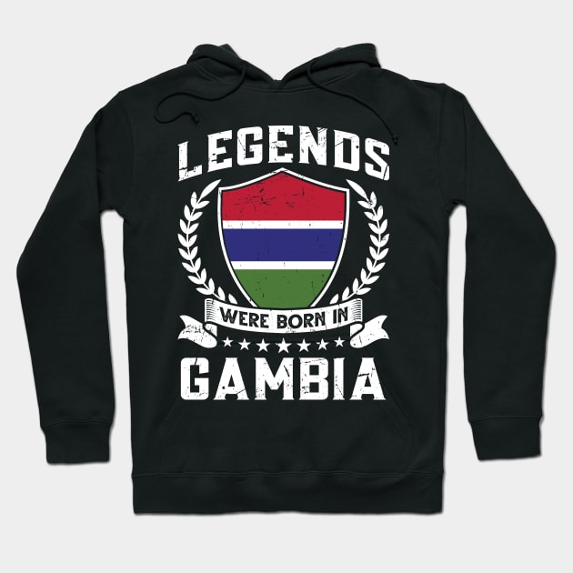 Vintage Design Gambian Flag Gambia Hoodie by MGS